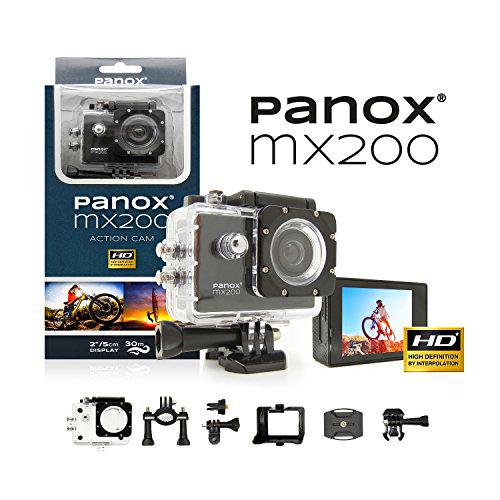 Panox MX200 Cámara Deportiva, no Aplica, Negro