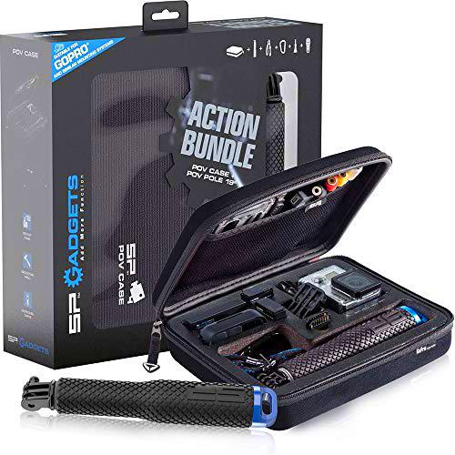 Sp Gadgets Action Bundle - Maleta de Protection y un Brazo telescópico para Fijar GoPro, Negro