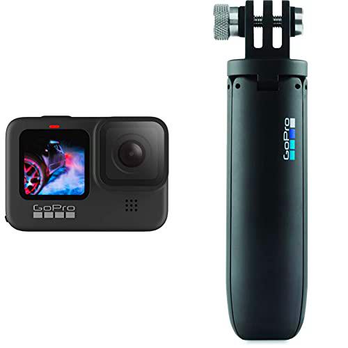 GoPro HERO9 Black Cámara de acción Sumergible con Pantalla LCD Delantera y Pantalla táctil Trasera + Shorty AFTTM-001 Vara de Extensión en Miniatura y Trípode, Negro