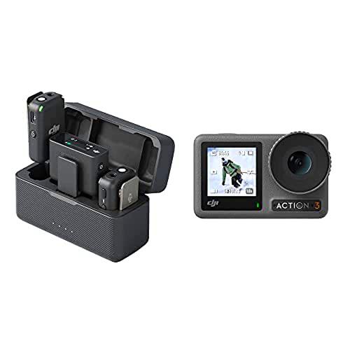 DJI Pack Estándar Osmo Action 3 Mic (2 TX + 1 RX), Cámara de acción 4K