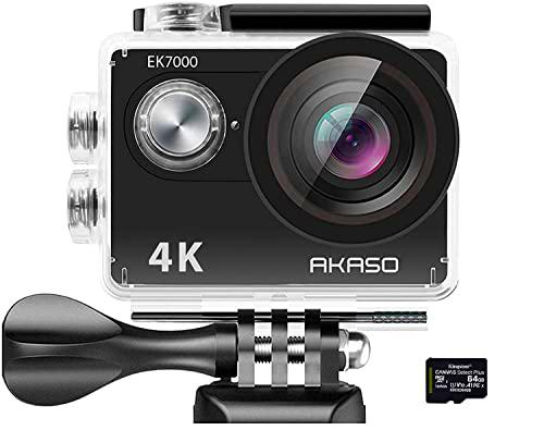 AKASO EK7000 - Cámara de acción 4K con Tarjeta de Memoria microSDXC de 64 GB