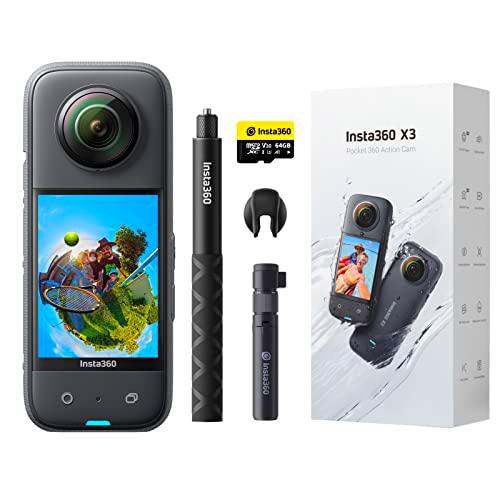 Insta360 X3 Creator Kit - Cámara de acción Impermeable 360 con sensores de 1/2 Pulgada 48 MP