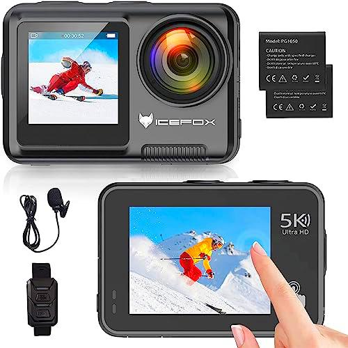 icefox Cámara Deportiva EIS 5K WiFi 30FPS 20MP, Pantalla Táctil